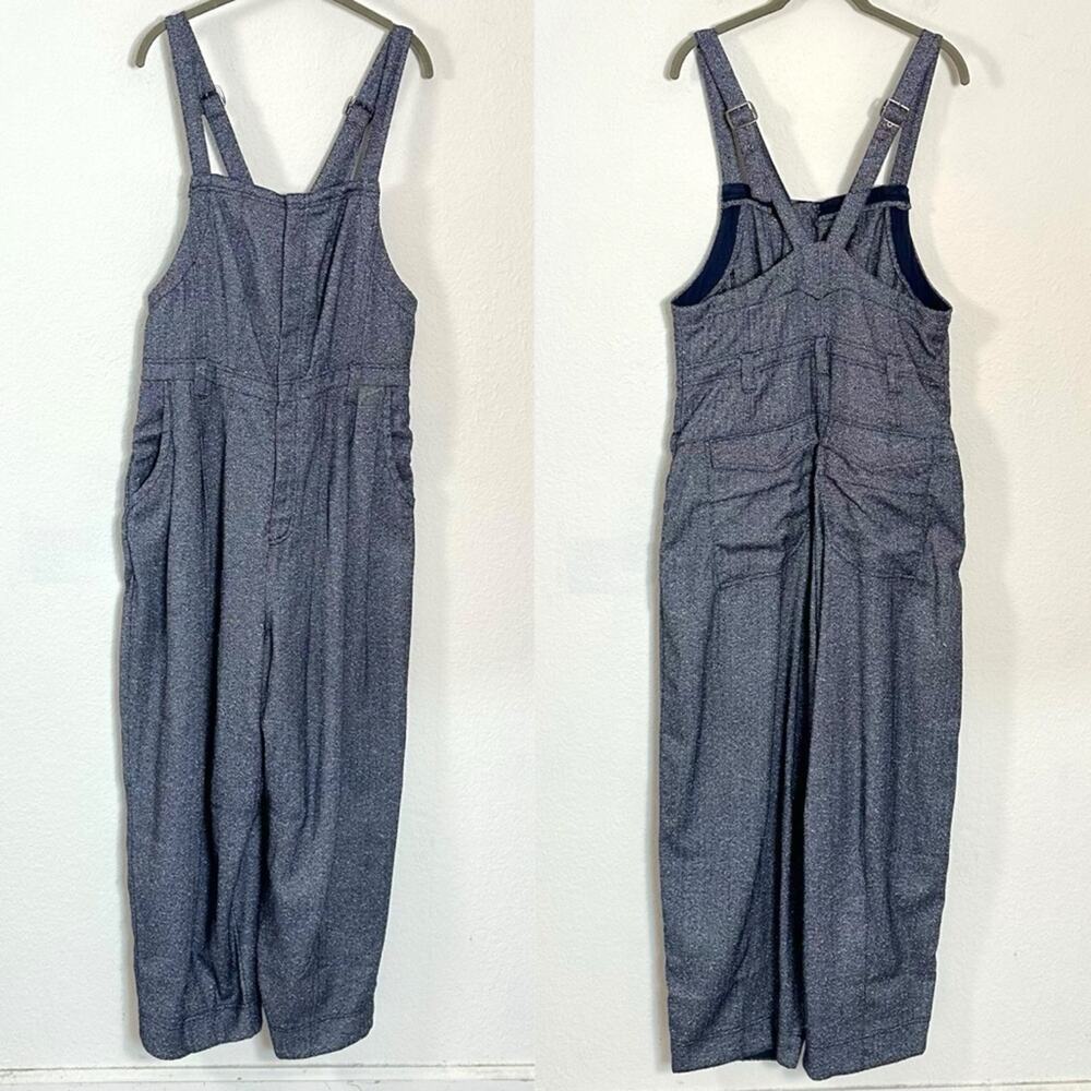 Free People Leonie Menswear Wool Barrel One Piece Jumpsuit Overalls Size Medium - Picture 9 of 14